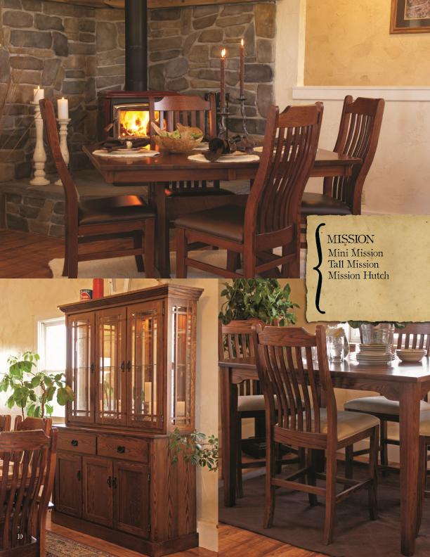 Oakwood Industries Casual Dining Mission Hutch and Buffet w/ Mullions